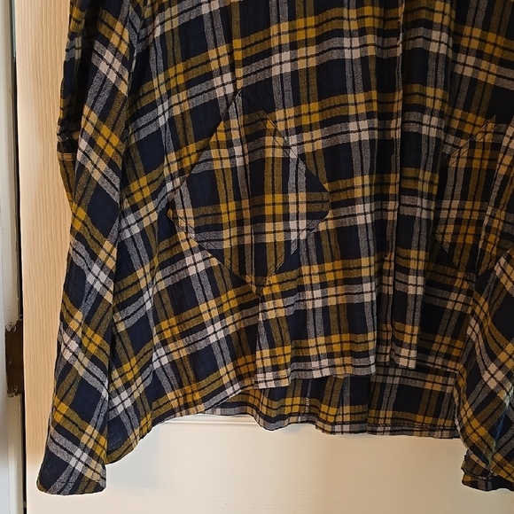 Jonh Mark Plaid Long Sleeve Shirt Dress - Picture 3 of 14